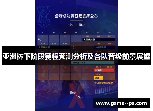 亚洲杯下阶段赛程预测分析及各队晋级前景展望